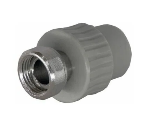 FAF Муфта 20*1/2" с накидной гайкой серая ППР Казахстан