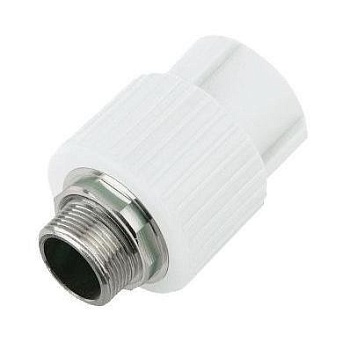 FAF Разборное соединение (американка)  20*1" резьба наружная ECO белое ППР Казахстан