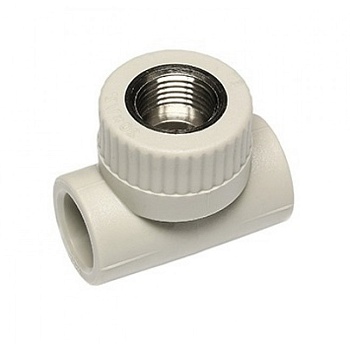 U Тройник  20*1/2"20 резьба внутренняя серый ППР