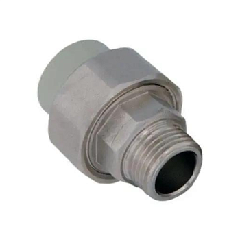 FAF Разборное соединение (американка)  20*1" резьба наружная ECO серое ППР Казахстан