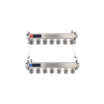 MARSHAL Коллектор шаровый 1"-16 на  7 вых. настенный