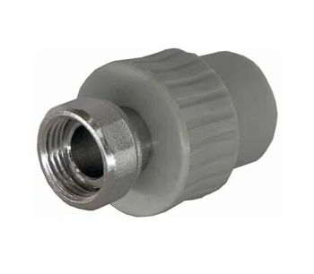 FAF Муфта 20*1/2" с накидной гайкой серая ППР Казахстан