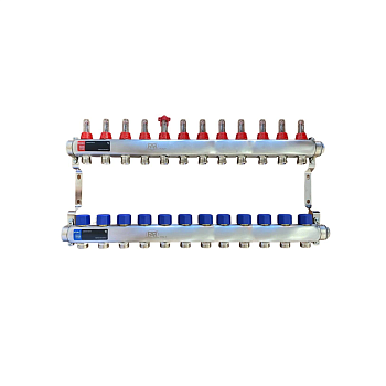 FAF Коллектор с расходомерами 1"х3/4" на 12 вых. нерж.  (без евроконусов)