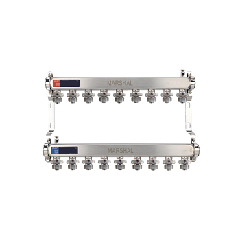 MARSHAL Коллектор шаровый 1"-20 на  9 вых. настенный