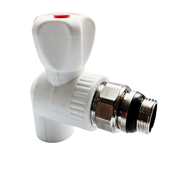 FAF радиатор краны 20 * 1/2 бұрыштық вентильді Eco ақ ППР Қазақстан