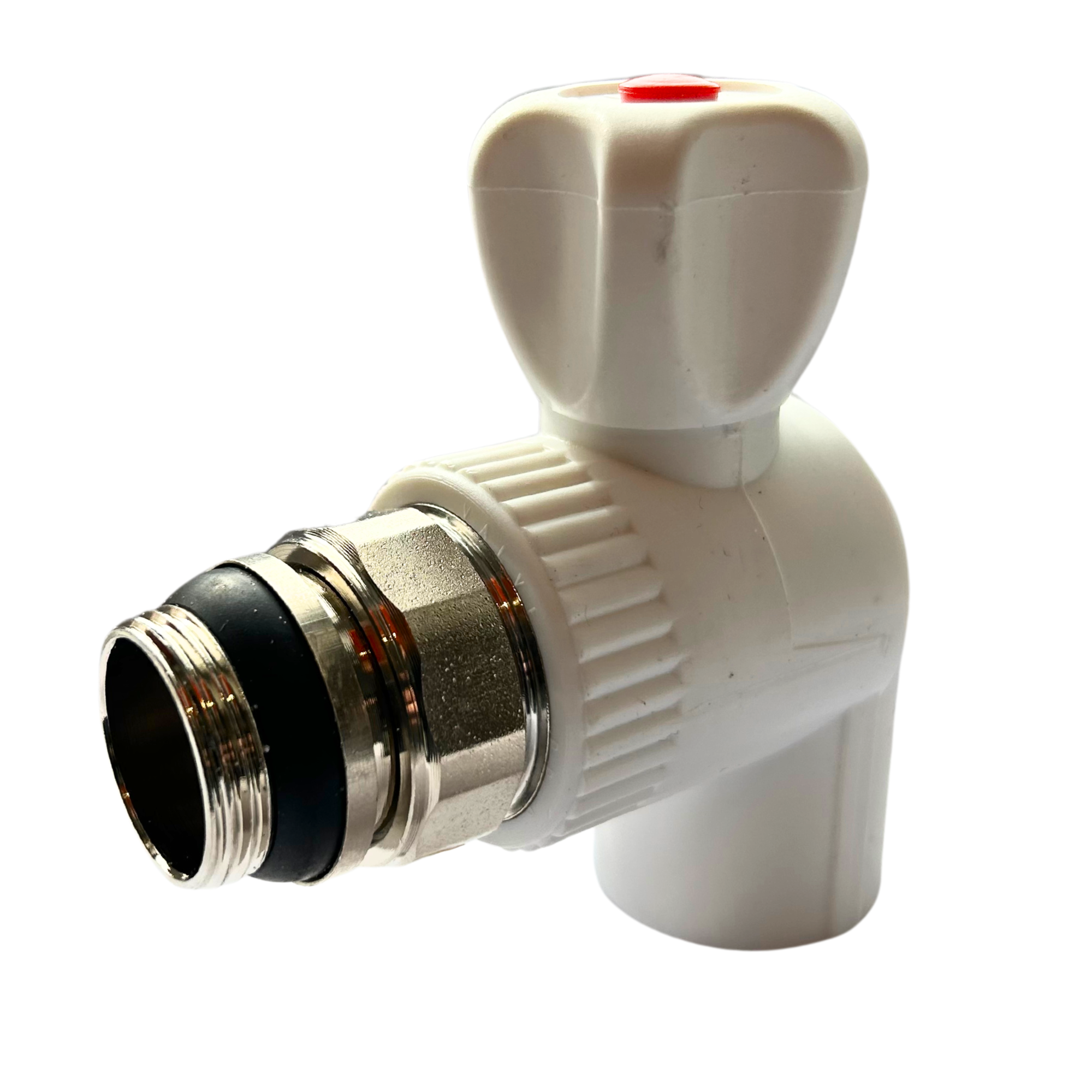 TURKCA Кран радиаторный 20*1/2 серый угловой нержавейка ППР 